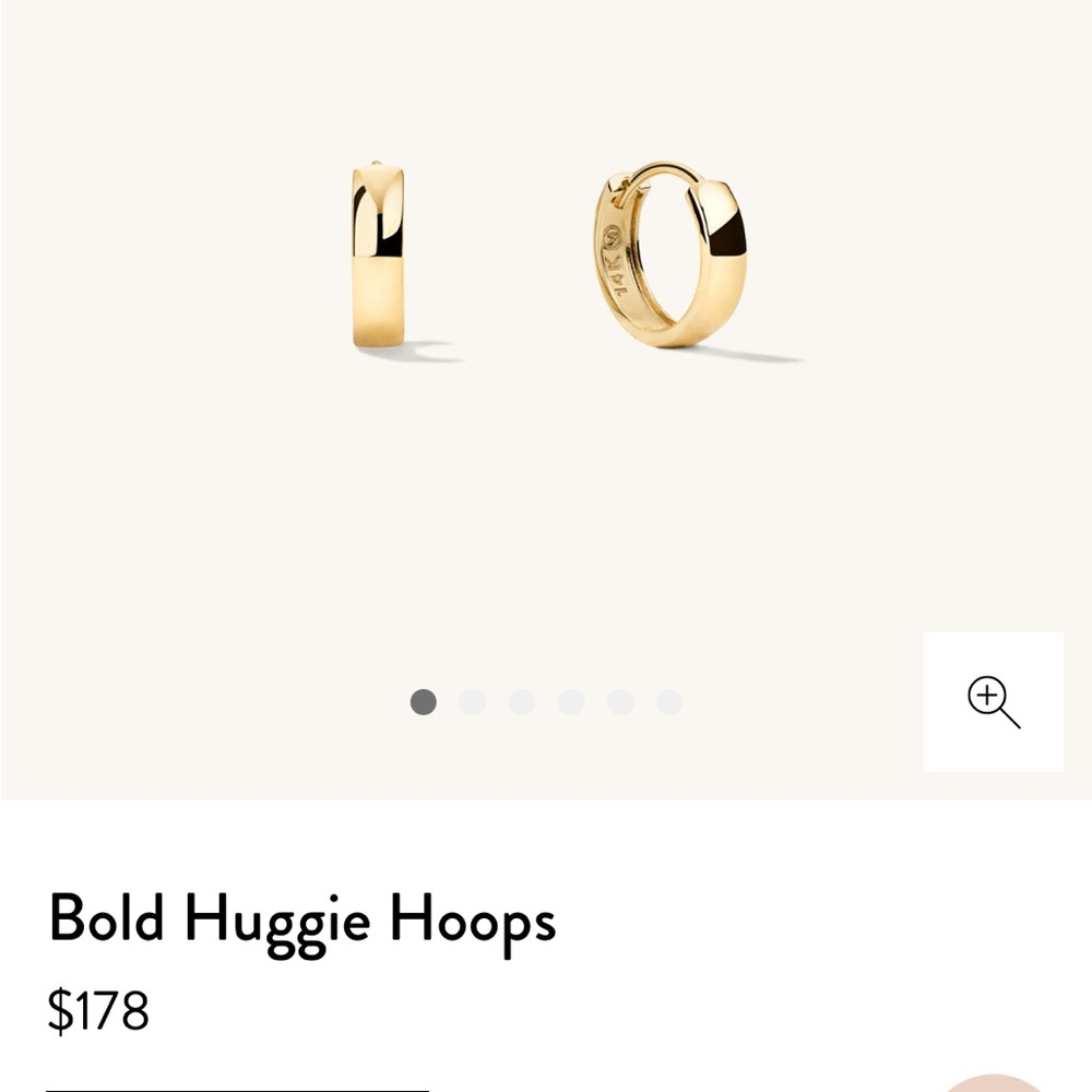 Mejuri solid gold Huggies